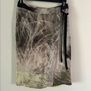 Simply Vera Elegant Black and Gray Wrap Skirt